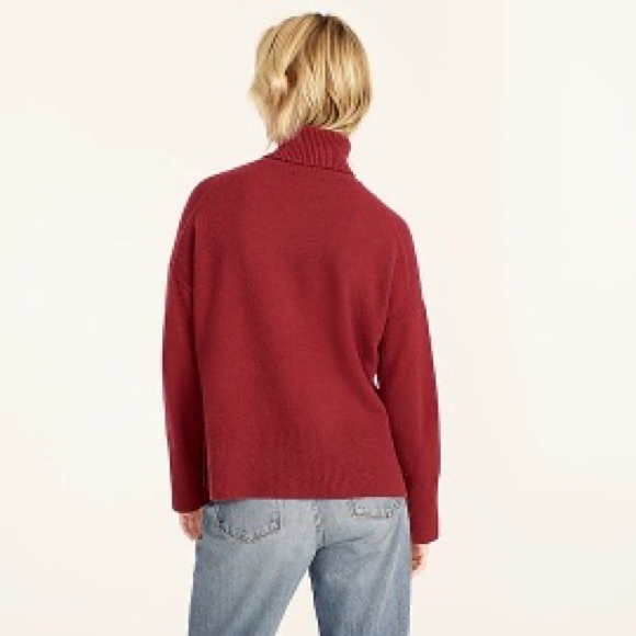 NWT, JCrew Turtleneck Sweater, Sz S, Maroon - Picture 3 of 4